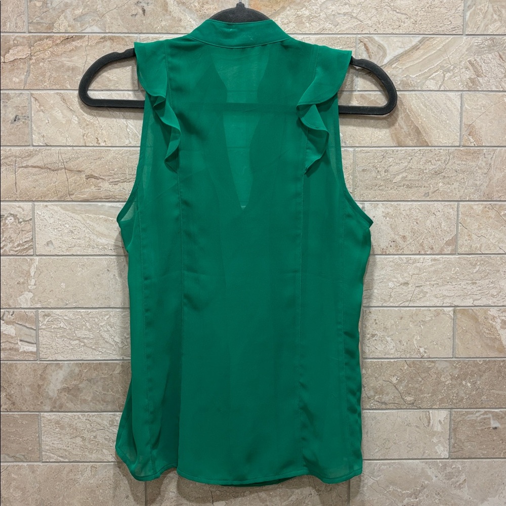 Express Emerald Ruffle Blouse - Picture 3 of 7